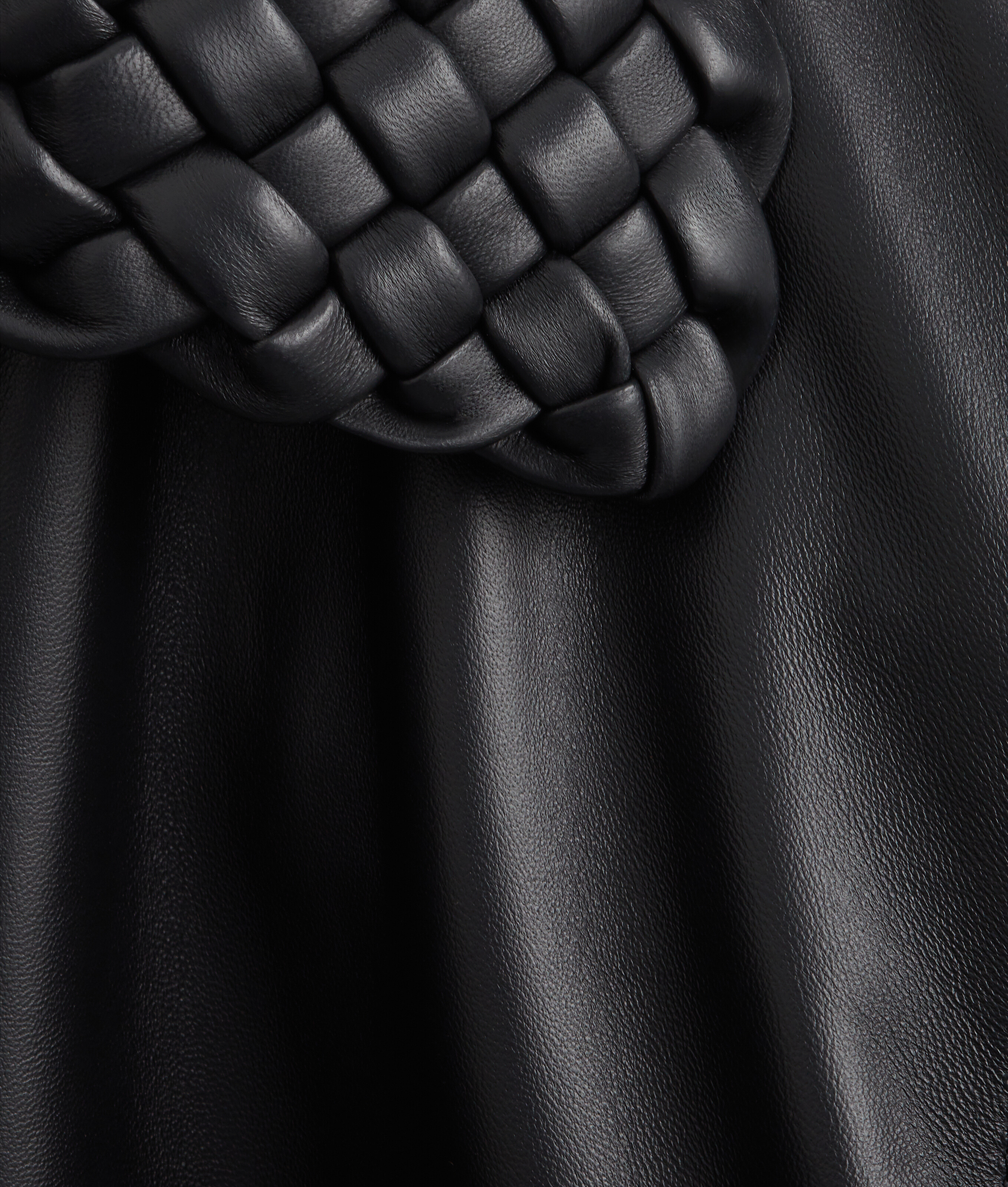 Women's Shiny Leather Padded Blouson in Double black Bottega Veneta Luxembourg EN - Image 4