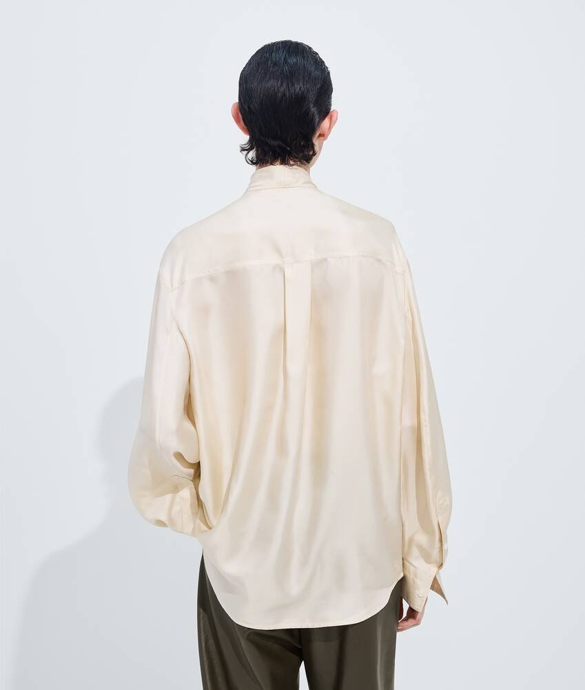 Women's Viscose Twill Blouse in Prosecco Bottega Veneta Portugal EN - Image 3