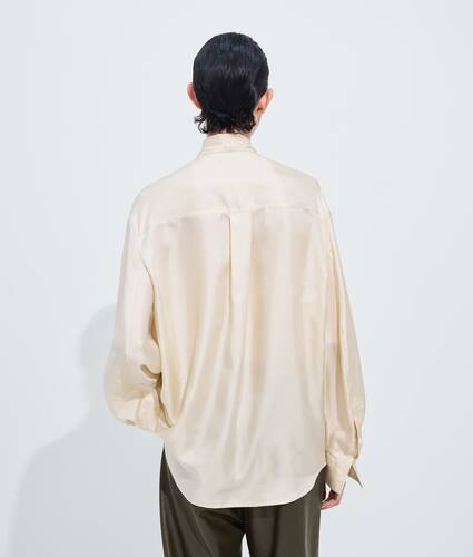 Women's Viscose Twill Blouse in Prosecco Bottega Veneta Bulgaria EN - Image 3