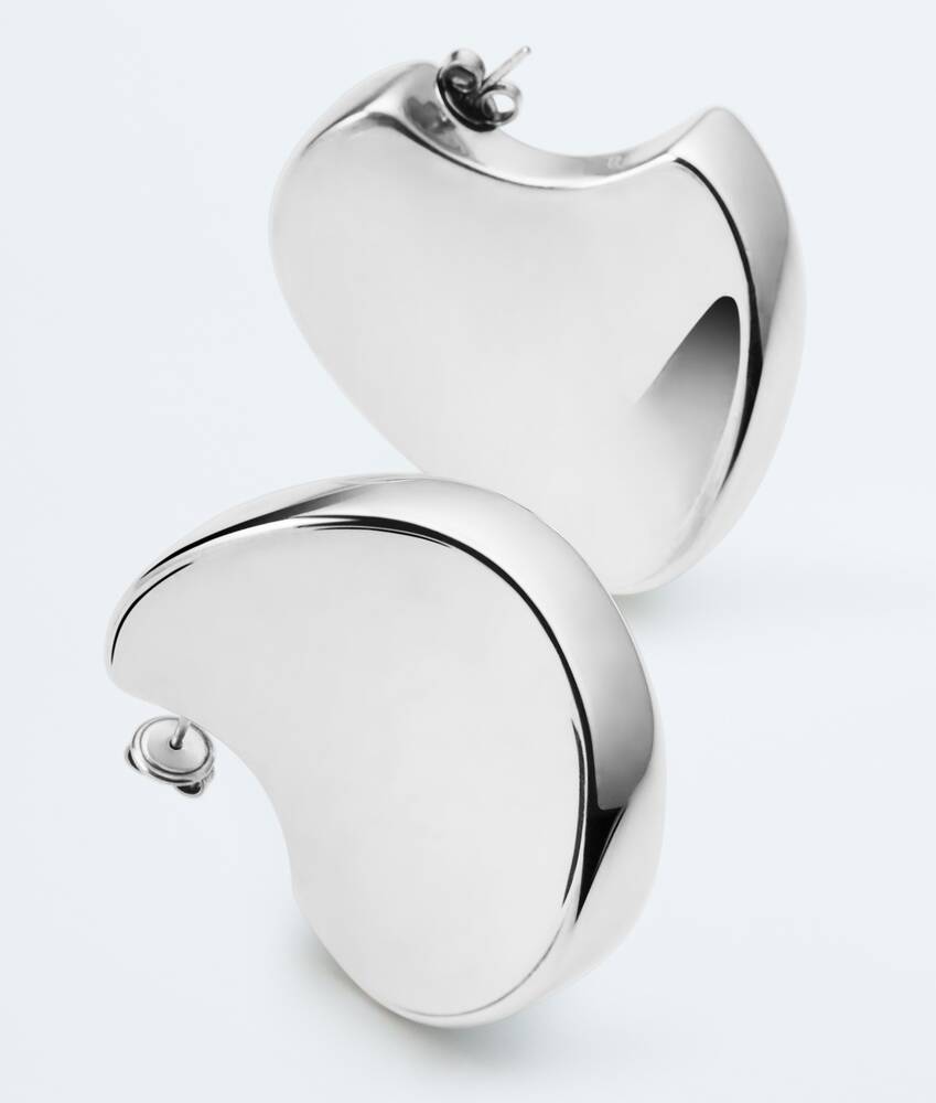 Women's Large Disc Earrings in Silver Bottega Veneta Taiwan EN - Image 4