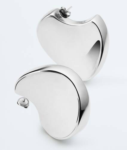 Women's Large Disc Earrings in Silver Bottega Veneta Taiwan EN - Image 4
