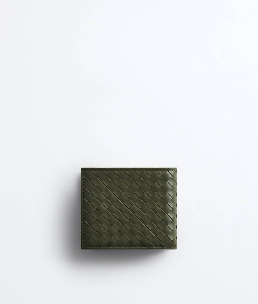 Men's Intrecciato Piccolo Bi-Fold Wallet with Coin Purse in Bark green/olive oil Bottega Veneta Hong Kong SAR China EN - Image 3