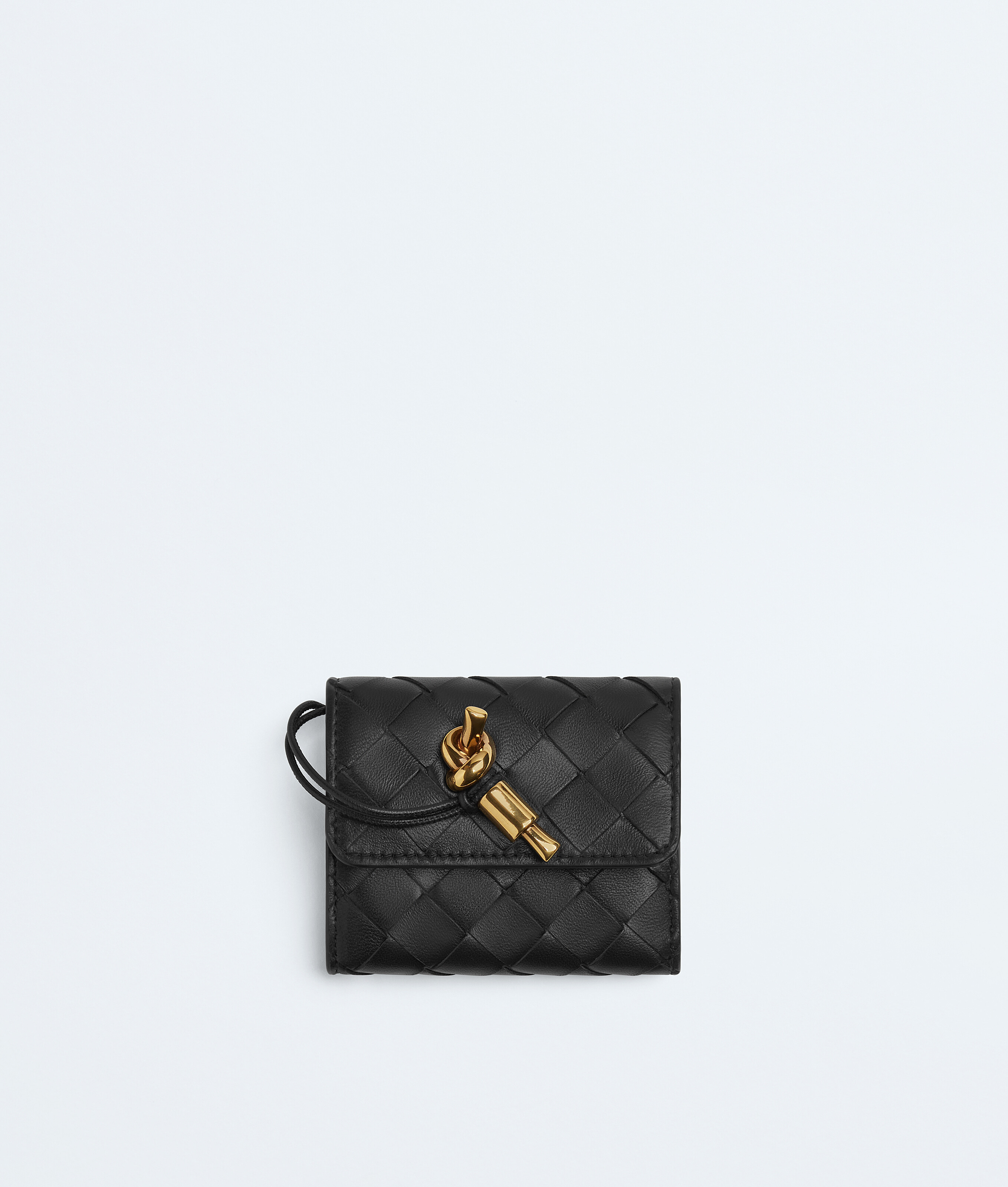 小物 BOTTEGA VENETA chained black fold wallet Bottega Veneta: Black Accordion Card Holder | SSENSE