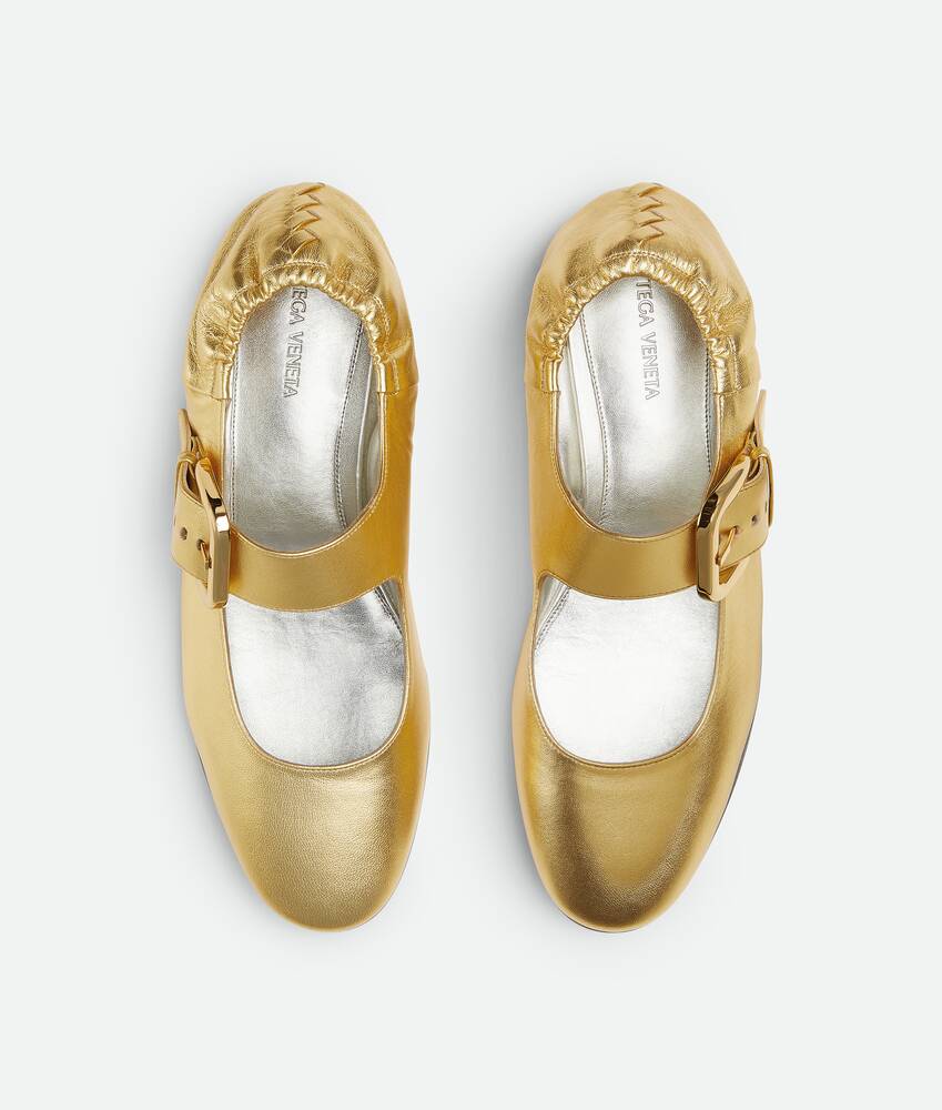 Women's Amy Mary-Jane Ballerina in Gold Bottega Veneta United States EN - Image 5