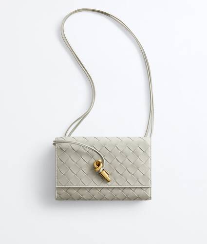 Women's Andiamo Pouch On Strap in Silica grey Bottega Veneta United Kingdom EN - Image 1