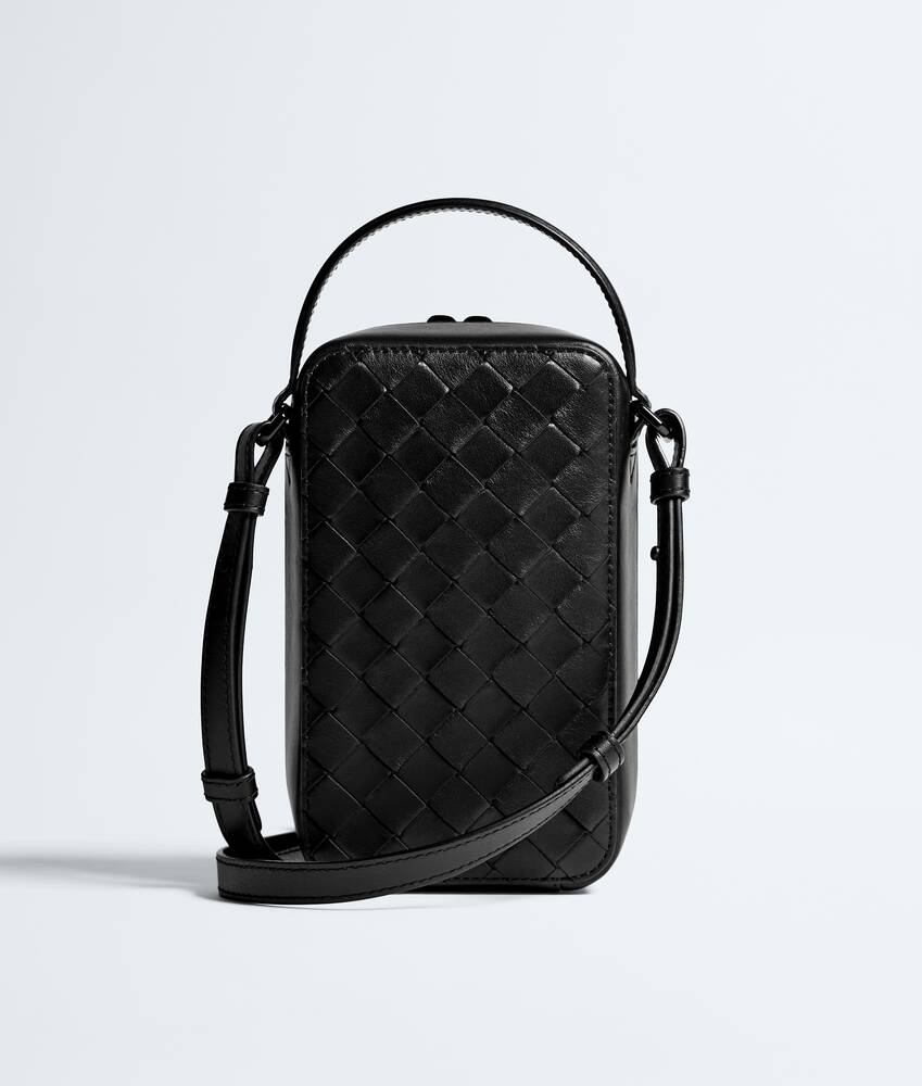 Men's Getaway Vertical Phone Pouch in Black/nero opaco Bottega Veneta Singapore EN - Image 5