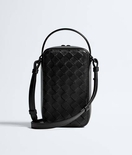 Men's Getaway Vertical Phone Pouch in Black/nero opaco Bottega Veneta Singapore EN - Image 5