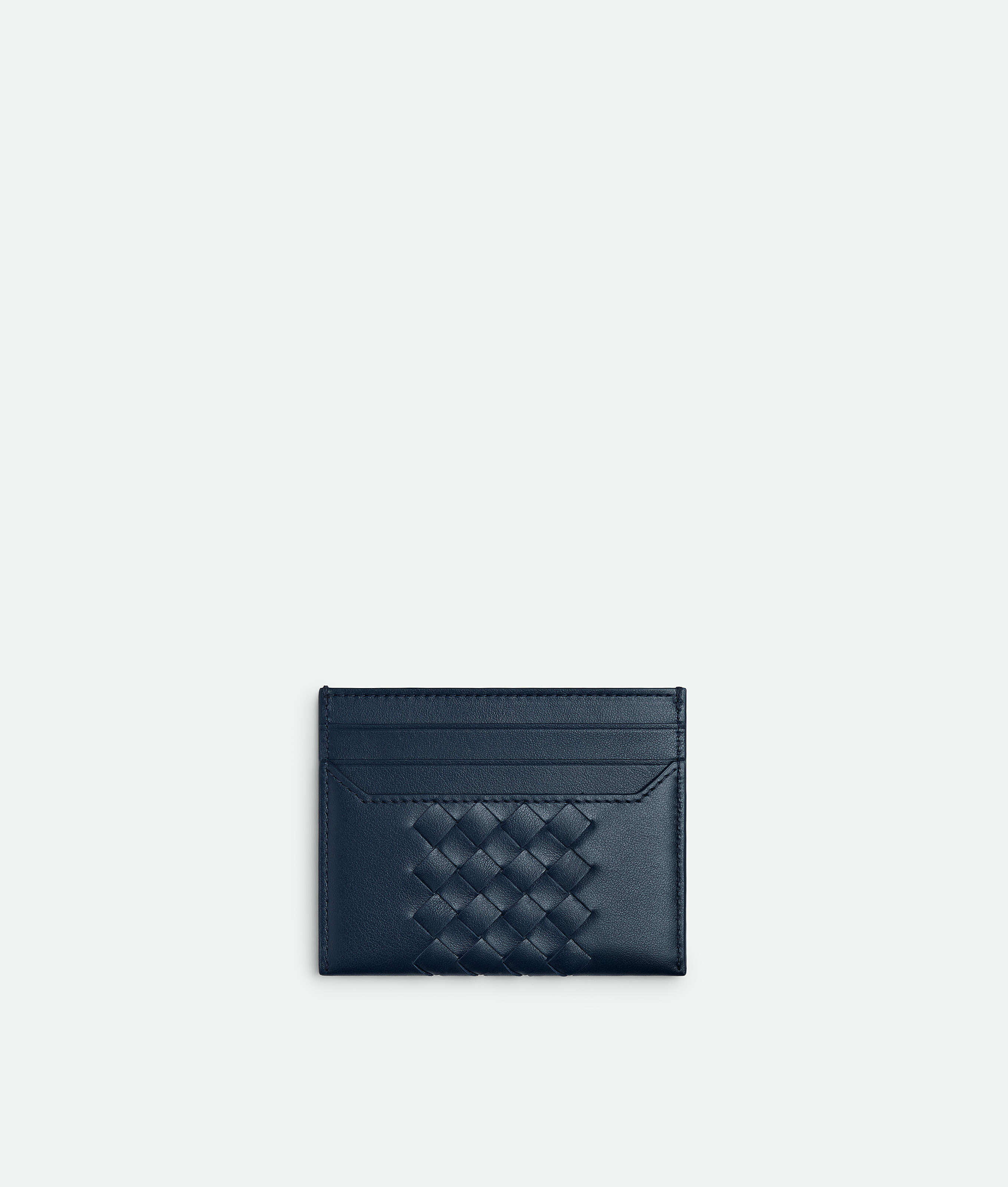 Men's Intrecciato Piccolo Card Case in Neptune Bottega Veneta United Arab Emirates EN - Image 2