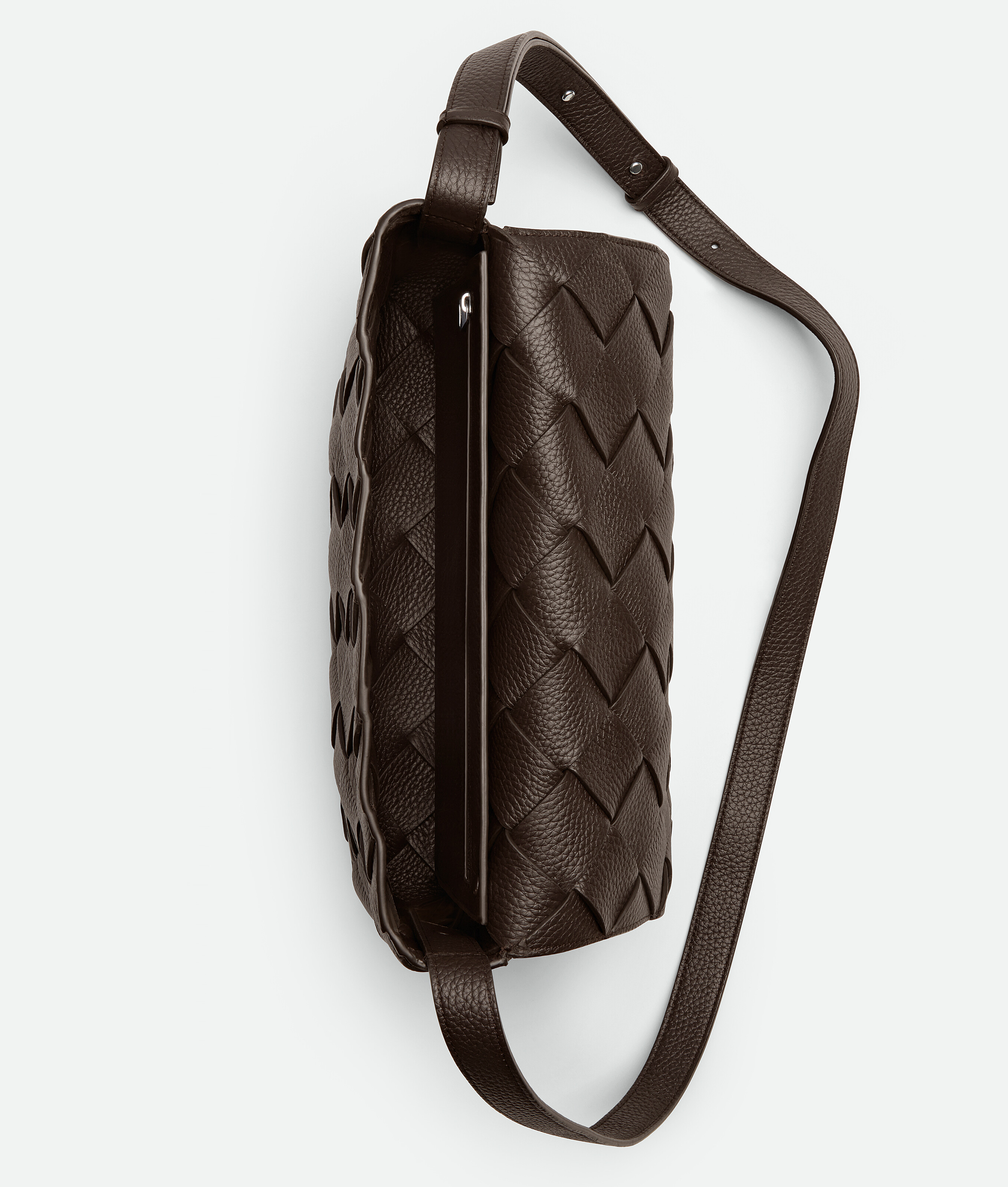 Bottega Veneta Men Intreccio Taurillon Bag In Brown