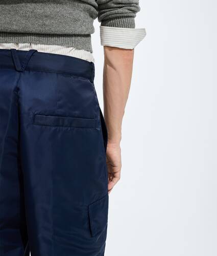 Men's Satin Nylon Cargo Pants in Navy Bottega Veneta Canada EN - Image 4