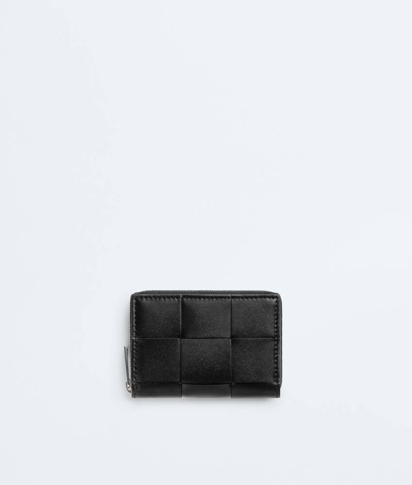 Cassette Zippered Coin Purse in Black/parakeet