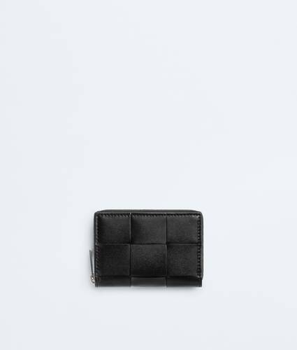 Men's Cassette Zippered Coin Purse in Black/parakeet Bottega Veneta Japan EN - Image 1