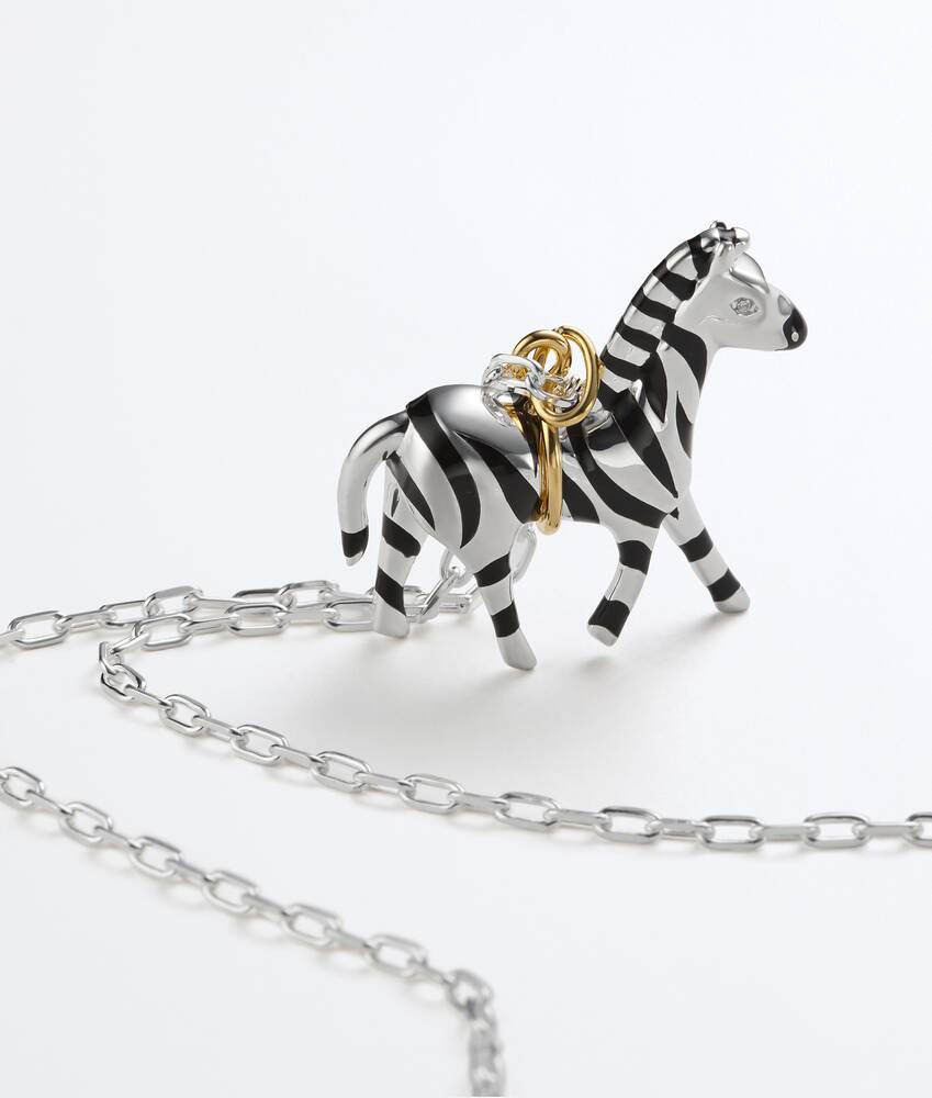 Animals Halskette mit Anh&auml;nger f&uuml;r Herren in White black Bottega Veneta Deutschland DE - Image 3