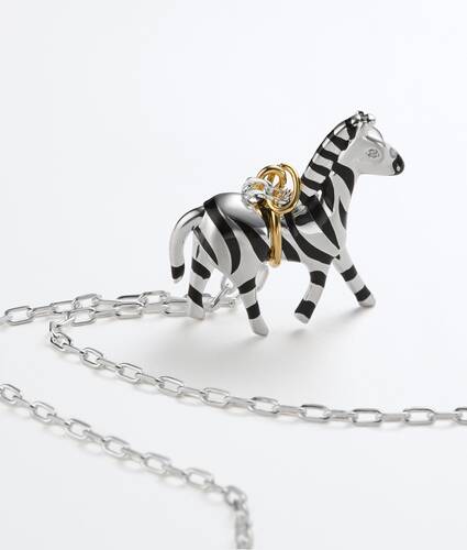 Animals Halskette mit Anh&auml;nger f&uuml;r Herren in White black Bottega Veneta Deutschland DE - Image 3