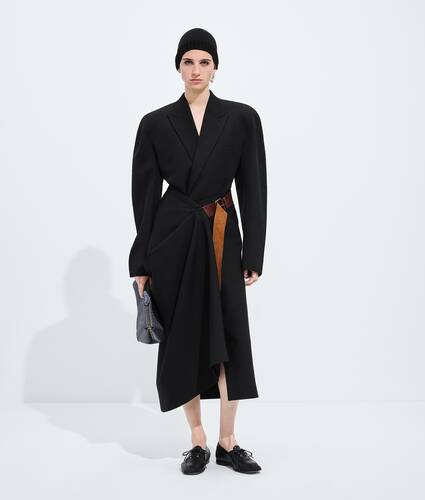 Rock aus Grain-de-Poudre-Wolle f&uuml;r Damen in Double black Bottega Veneta Deutschland DE - Image 1