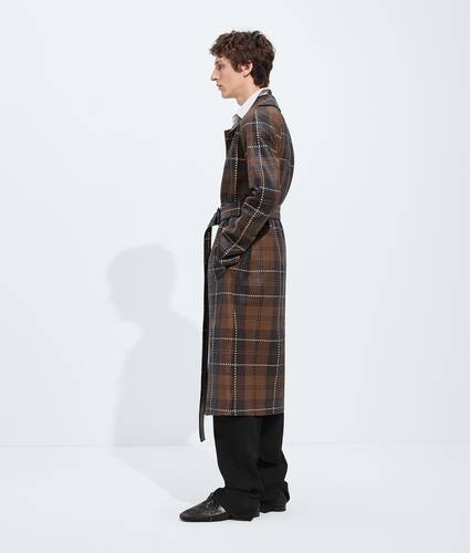 Men's Mini Intrecciato Leather Coat in Nocciola/fond/sesame Bottega Veneta Poland EN - Image 2