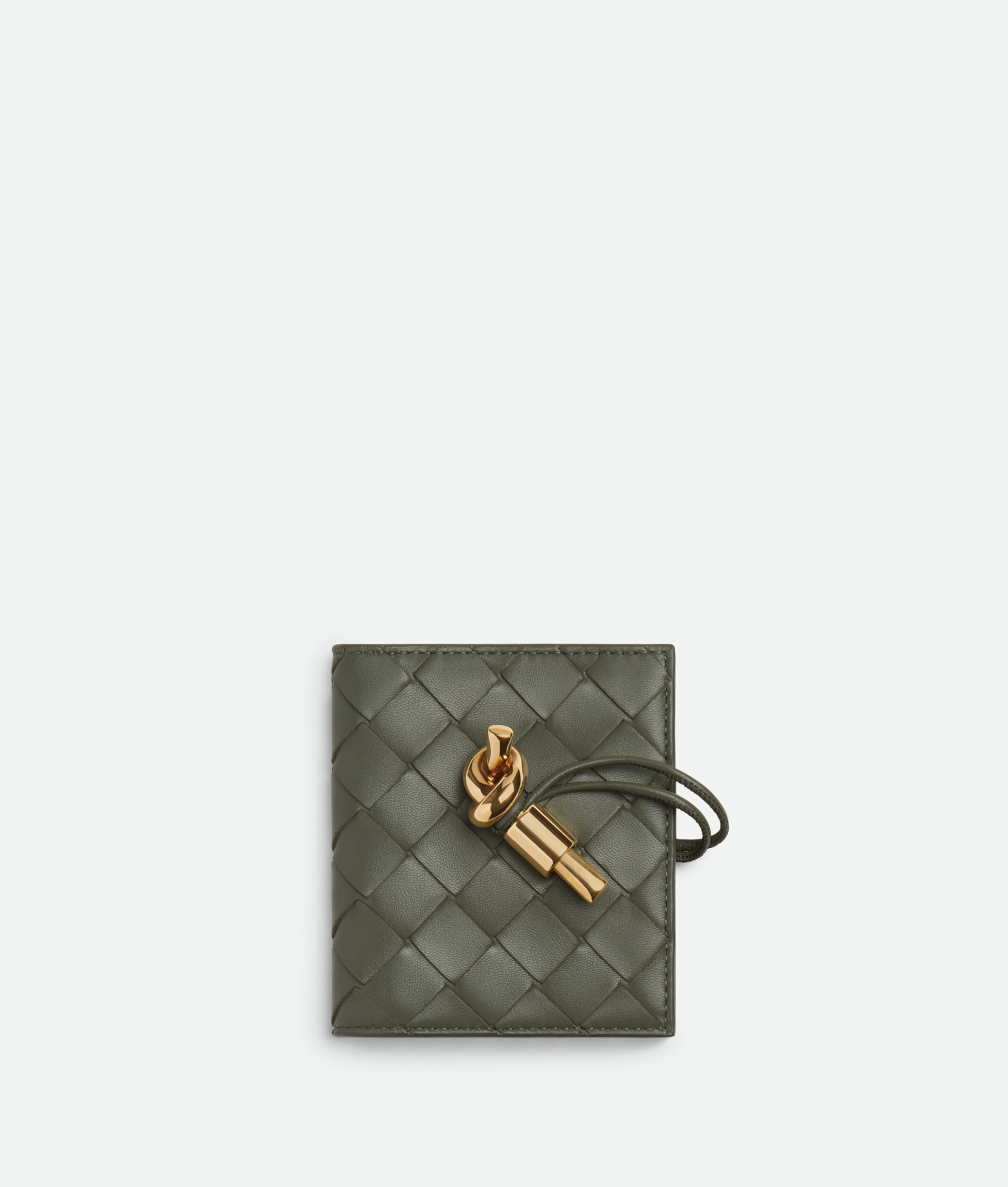 Bottega Veneta Andiamo Flap Card Case In Green
