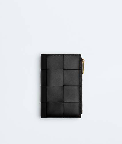Cartera Cassette Bi-Fold mediana para Mujer en Black Bottega Veneta M&eacute;xico ES - Image 1