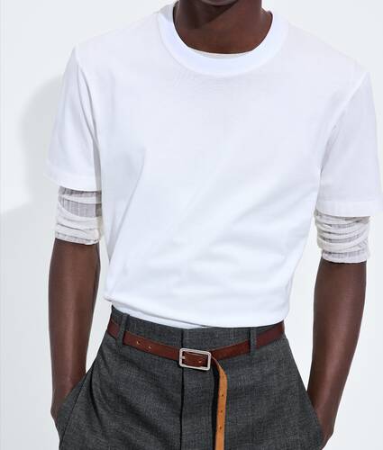 Men's Cotton Jersey T-Shirt in White Bottega Veneta United States EN - Image 4