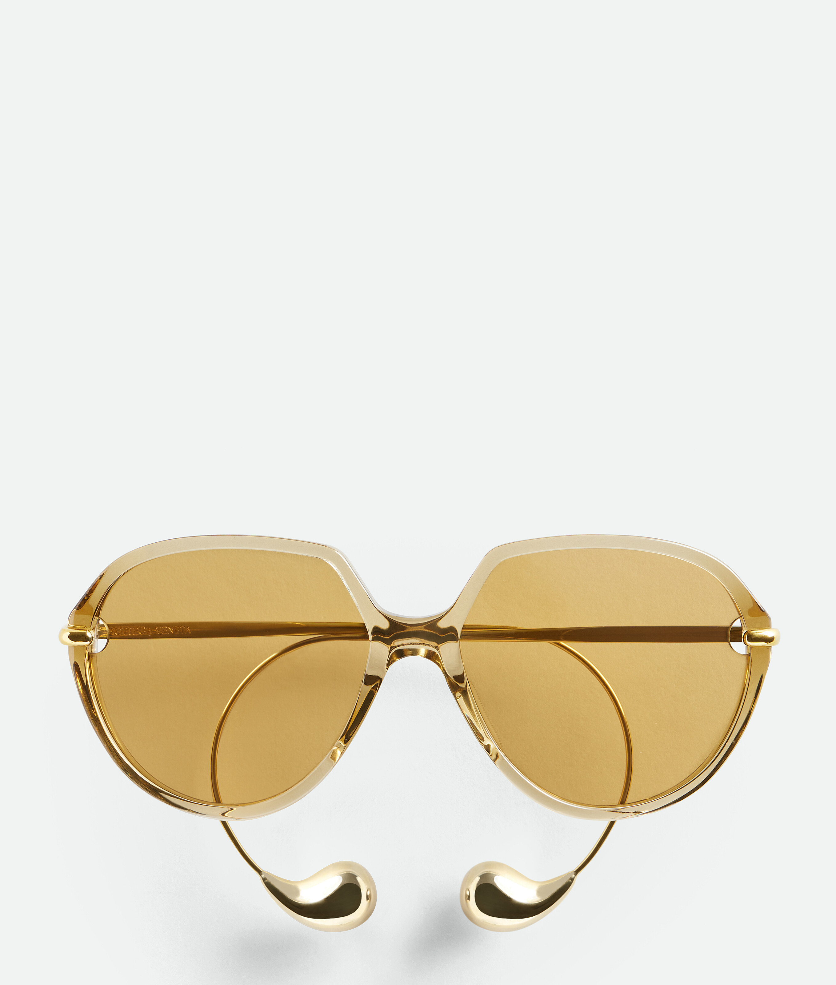 Bottega Veneta Drop Squared Sunglasses In Yellow