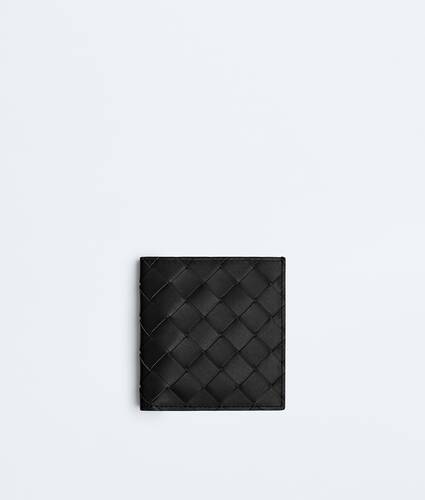 Men's Intrecciato Slim Bi-Fold Wallet in Black Bottega Veneta Norway EN - Image 1