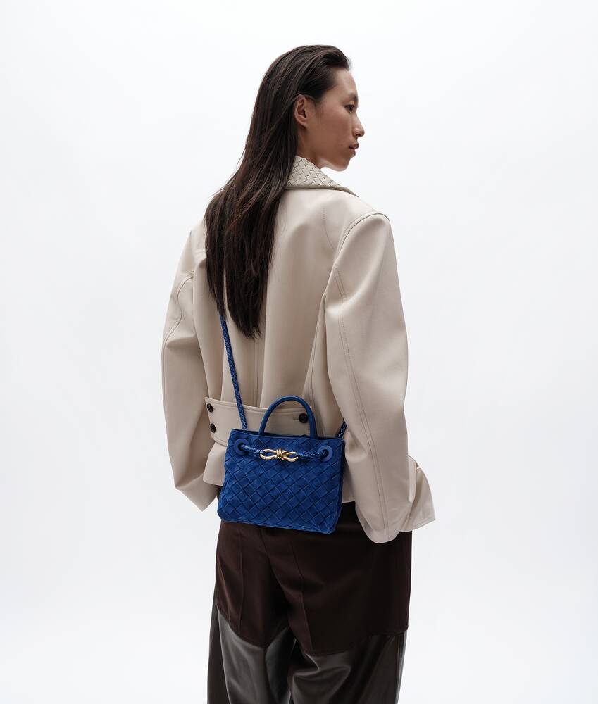 Women's Mini Andiamo in Blue royal Bottega Veneta Singapore EN - Image 5