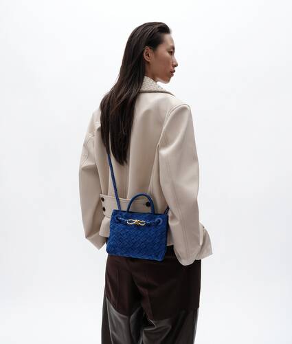 Women's Mini Andiamo in Blue royal Bottega Veneta Singapore EN - Image 5