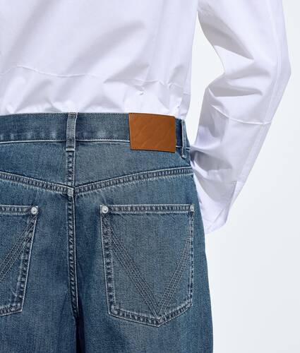 Jeans mit weitem Bein in Atlantic Blue f&uuml;r Herren in Mid blue Bottega Veneta &Ouml;sterreich DE - Image 4