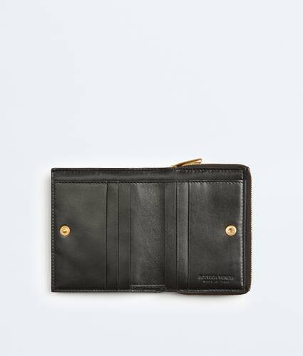Portefeuille zipp&eacute; Bi-Fold Cassette petit format pour Femme en Black Bottega Veneta Canada FR - Image 2