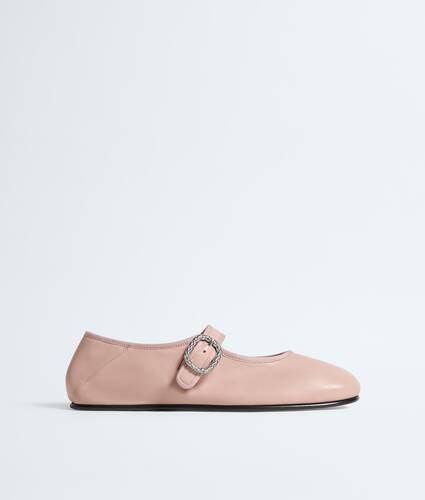 Women's Veneziana Mary-Jane Ballerina in Terra pink Bottega Veneta Cyprus EN - Image 1