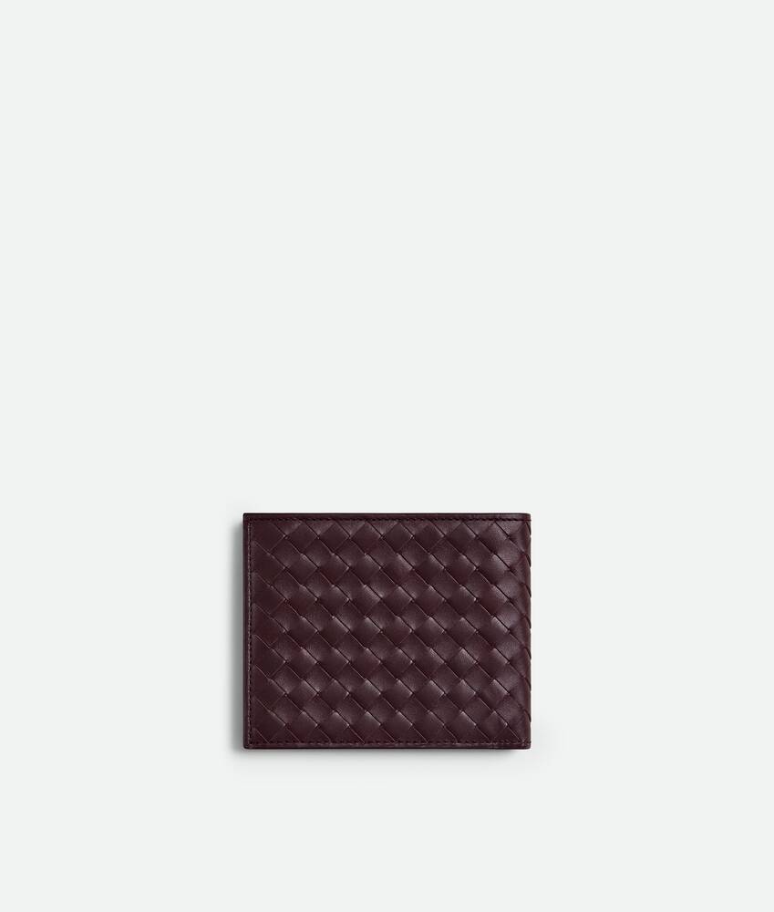 Men's Intrecciato Piccolo Bi-Fold Wallet in Dark barolo Bottega Veneta Italy EN - Image 3