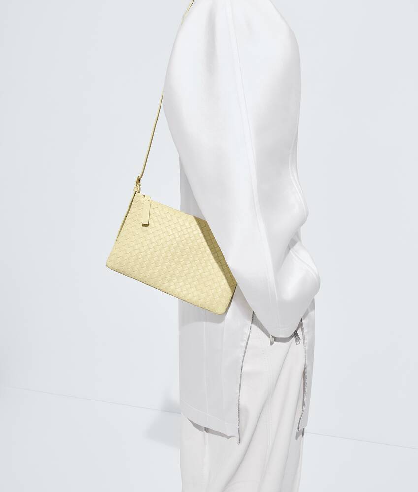 Women's Intrecciato Piccolo Medium Pouch in Sour Bottega Veneta Belgium EN - Image 2