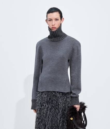 Maglia in lana doppia da Donna in Thunder Bottega Veneta Italia IT - Image 1