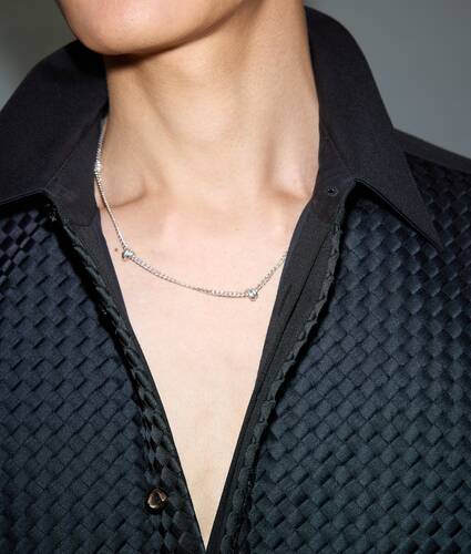Men's Knot Necklace in Silver Bottega Veneta Romania EN - Image 2