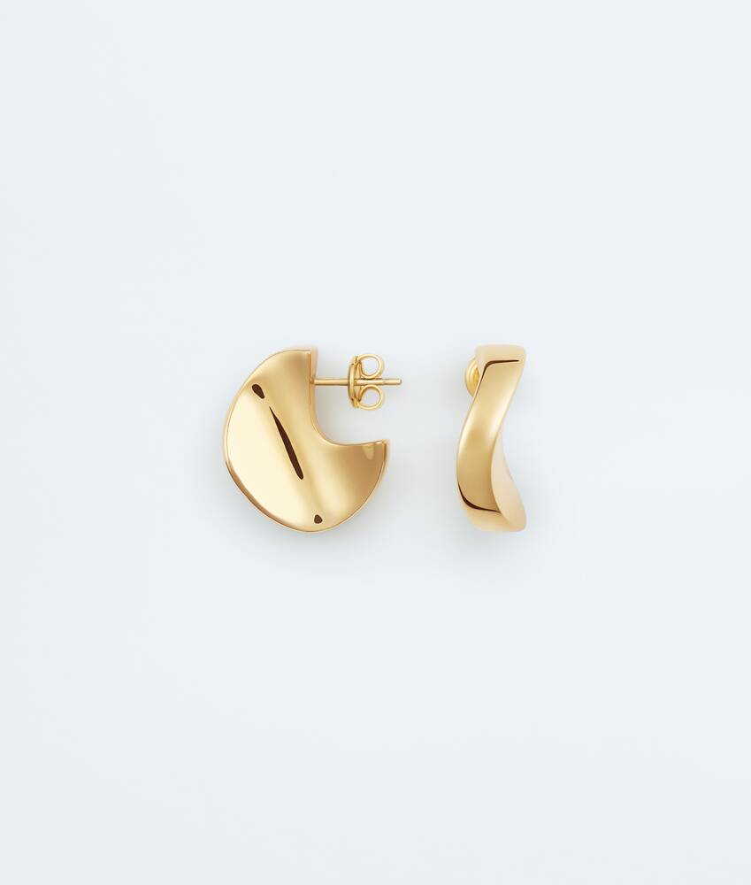 Women's Small Disc Earrings in Yellow gold Bottega Veneta Taiwan EN - Image 5