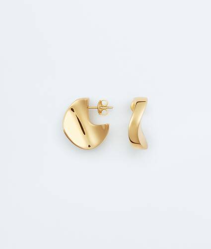 Women's Small Disc Earrings in Yellow gold Bottega Veneta Taiwan EN - Image 5