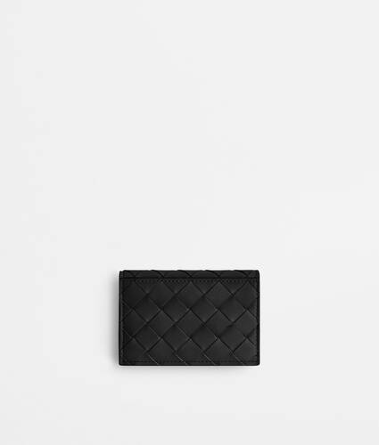 Men's Intrecciato Business Card Case in Black Bottega Veneta Qatar EN - Image 3
