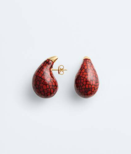 Women's Small Drop Earrings in Crave/black Bottega Veneta Lithuania EN - Image 5