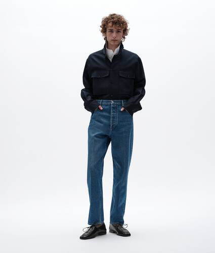 Men's Medium Indigo Wide Leg Jeans in Mid blue Bottega Veneta United States EN - Image 1