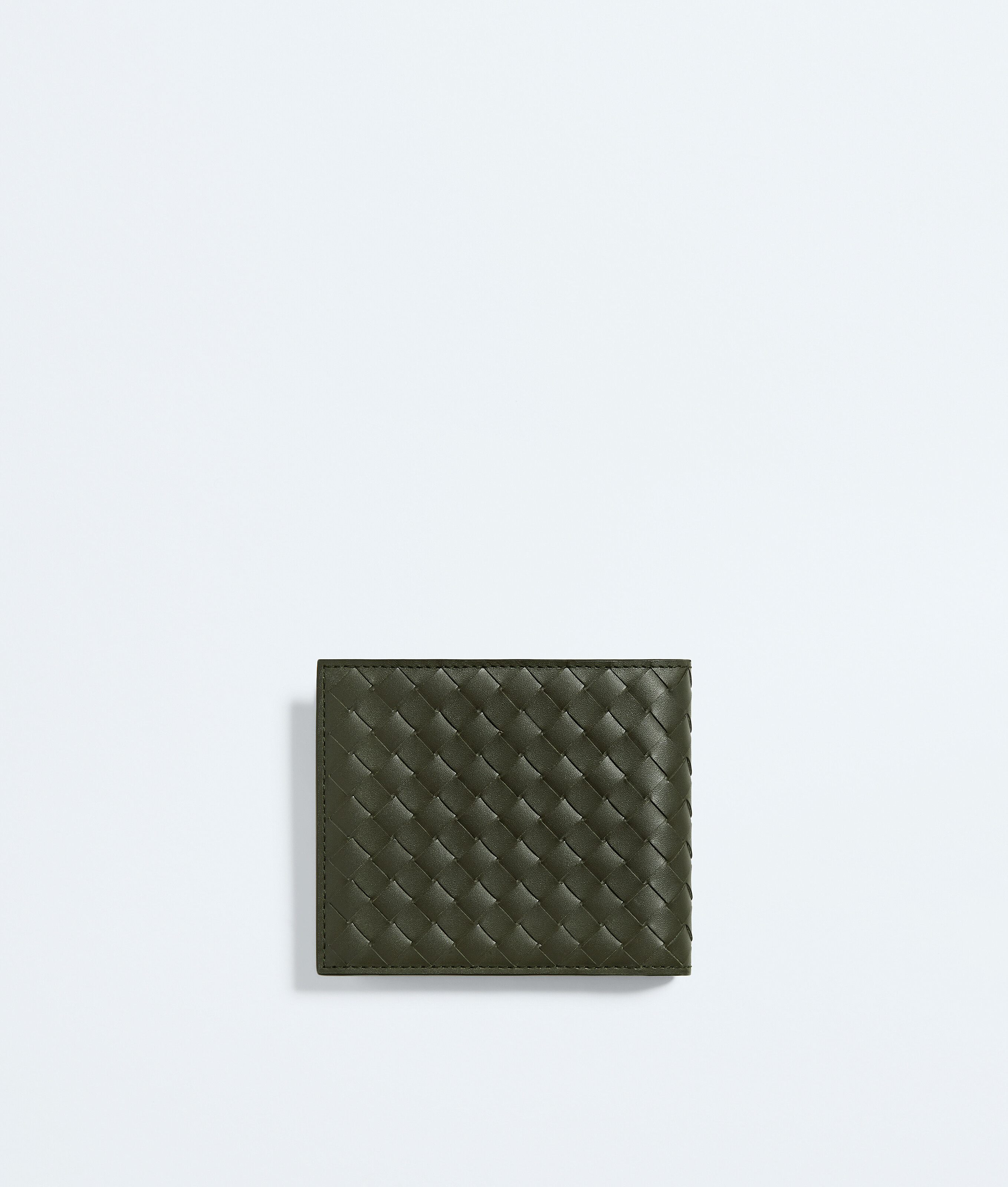 Men's Intrecciato Piccolo Bi-Fold Wallet in Bark green/olive oil Bottega Veneta Luxembourg EN - Image 3