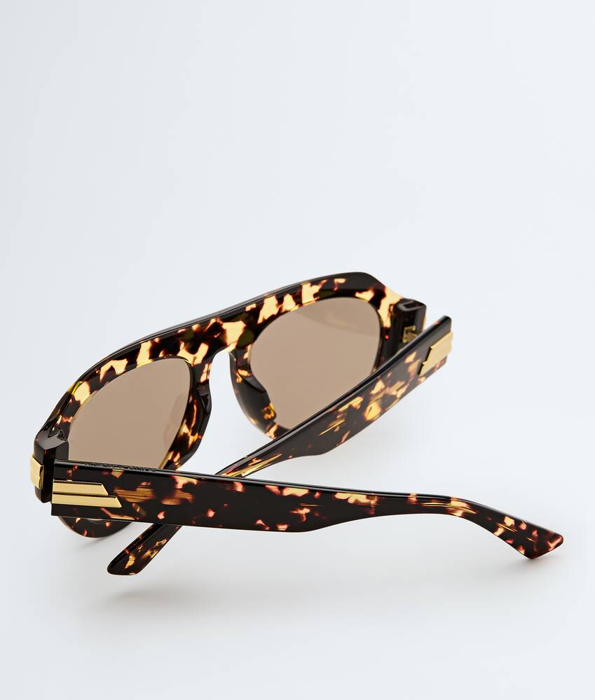 Occhiali da sole aviator Mitre in Havana/brown Bottega Veneta Italia IT - Image 3