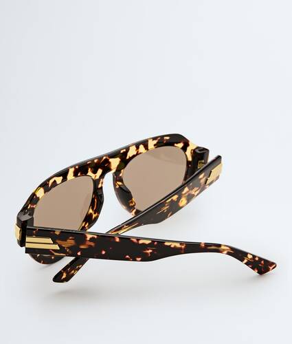 Occhiali da sole aviator Mitre in Havana/brown Bottega Veneta Italia IT - Image 3