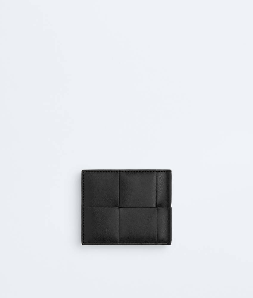 Men's Cassette Bi-Fold Wallet in Black Bottega Veneta Italy EN - Image 3