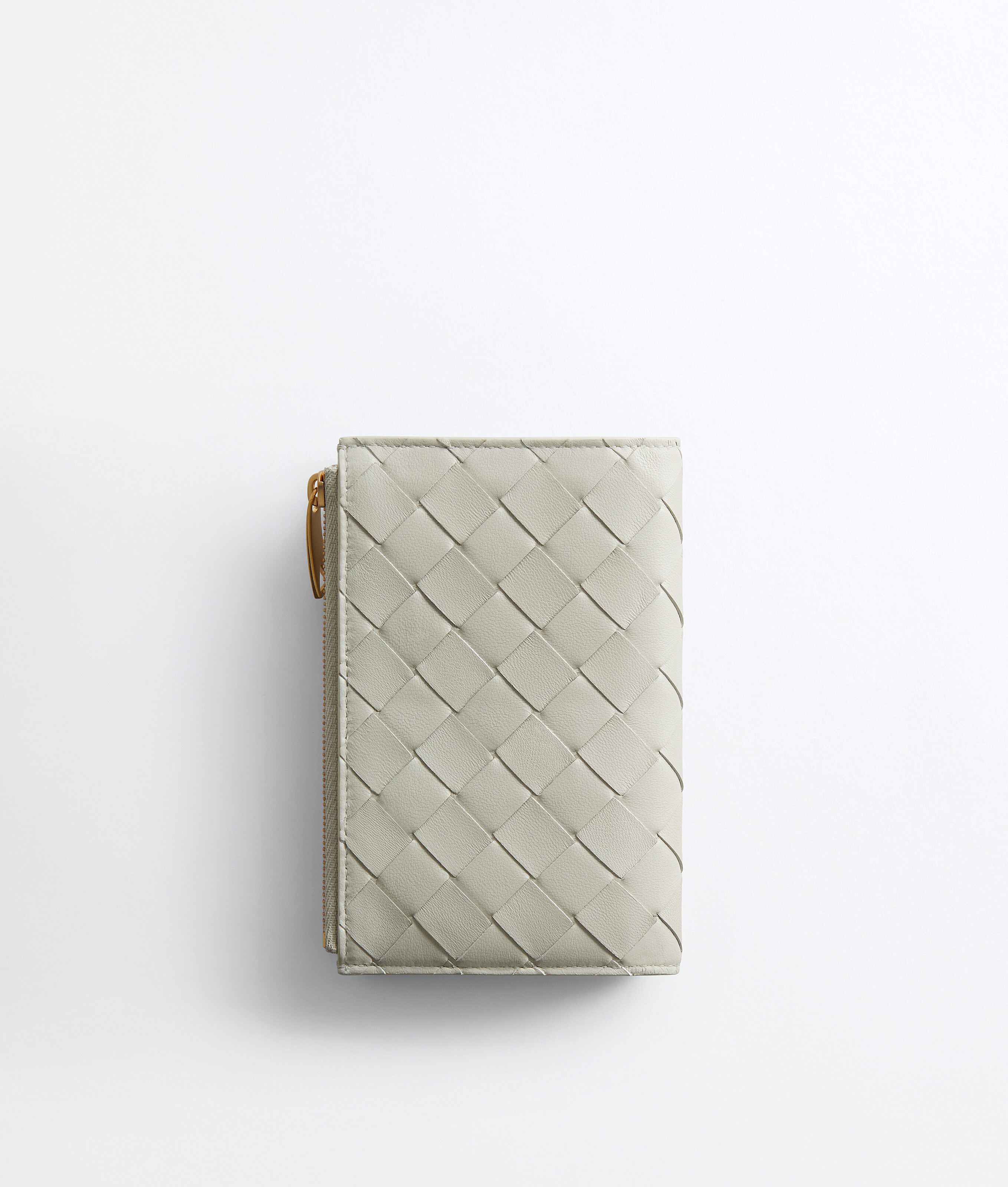 Women's Intrecciato Medium Bi-Fold Wallet in Silica gray Bottega Veneta Luxembourg EN - Image 3