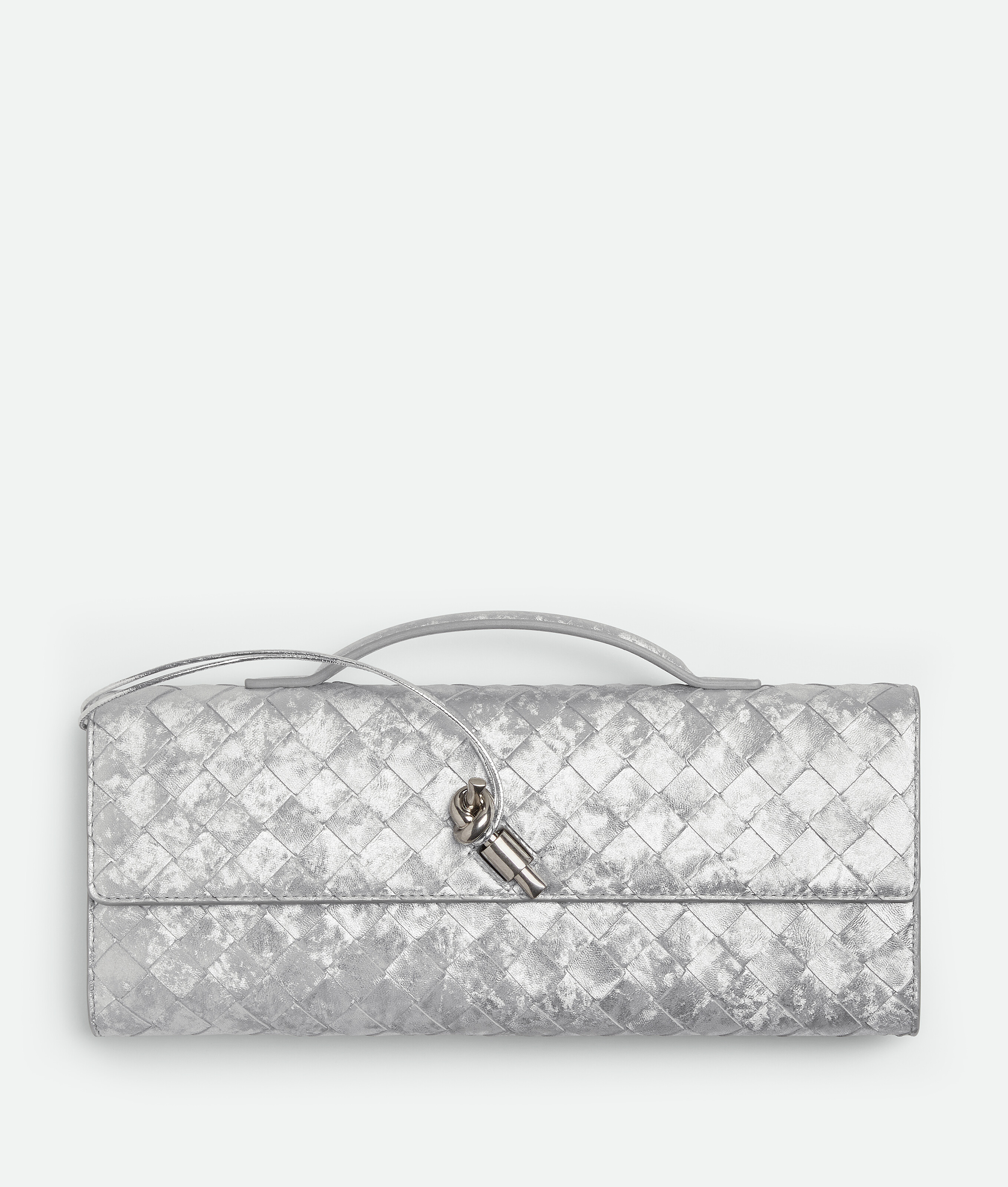 Bottega Veneta Andiamo Clutch - Silver - Woman -