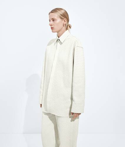 イントレチャートレザー シャツ