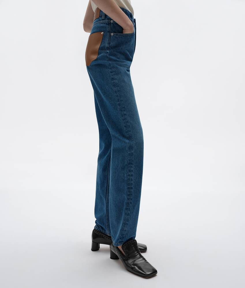 Vaqueros con pernera recta color indigo con lavado medio para Mujer en Mid blue Bottega Veneta M&eacute;xico ES - Image 2