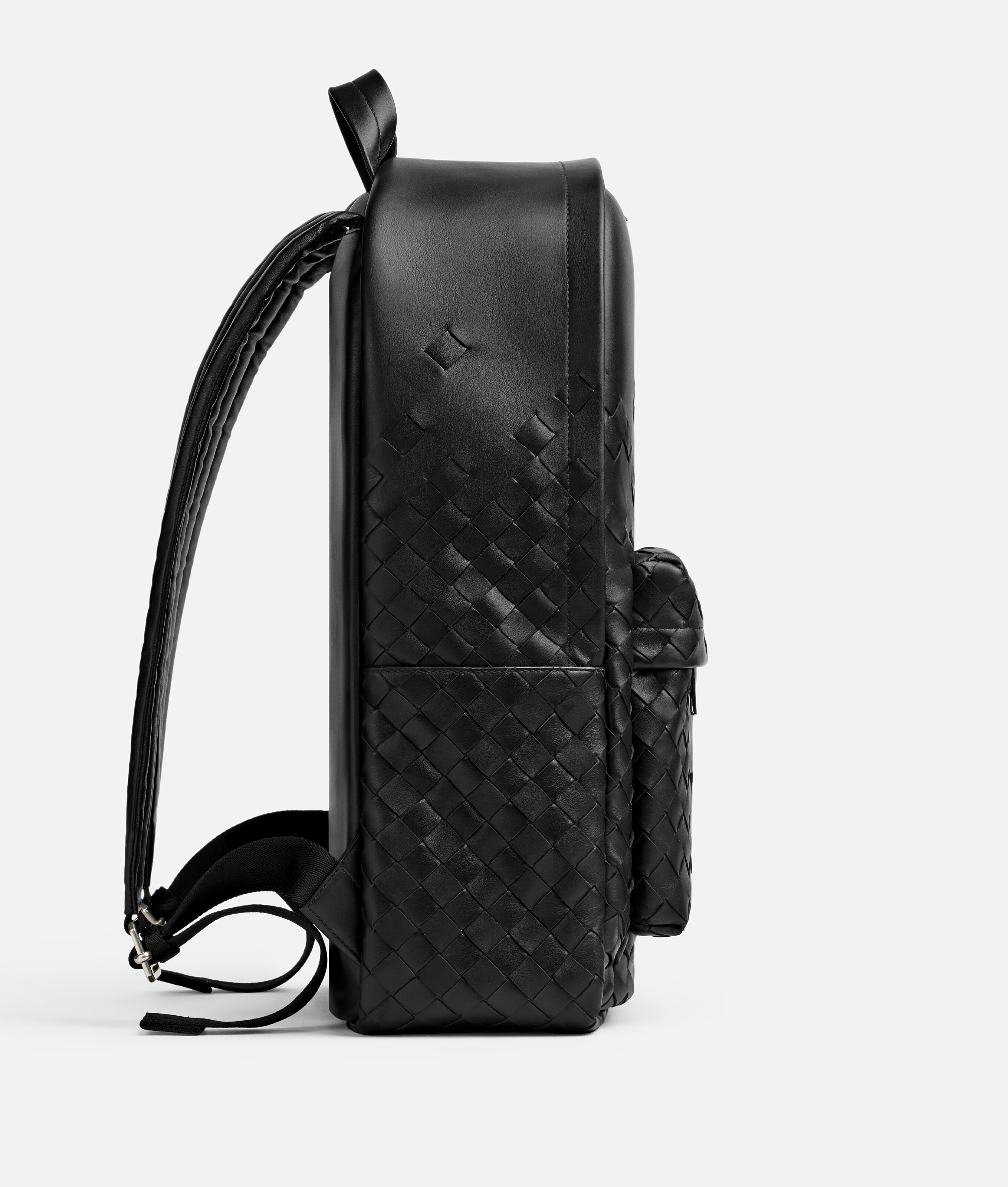 Bottega Veneta Intrecciato Backpack In Black