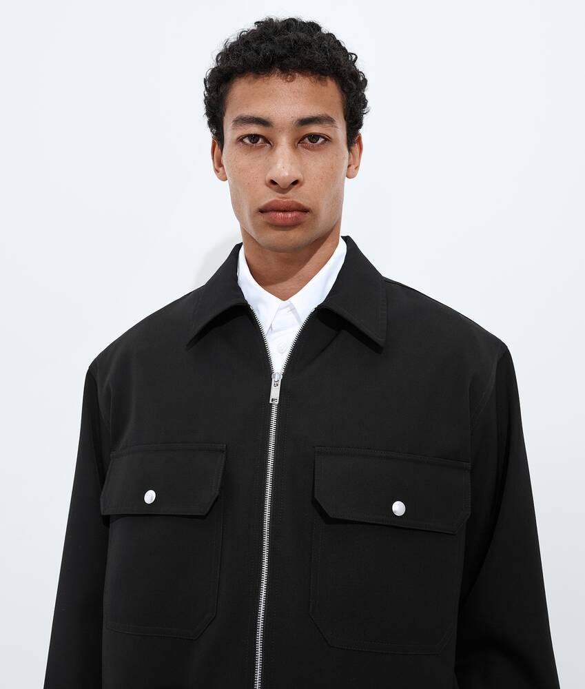 Display a large version of the product image 4 - Wool Grain De Poudre Overshirt