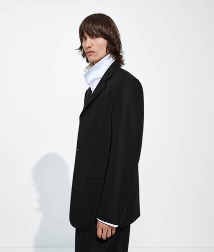 Men's Mohair And Wool Jacket in Double black Bottega Veneta United States EN - Image 2